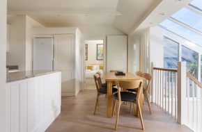 Dining space at Puffin, self catering cottage in Rock, Cornwall